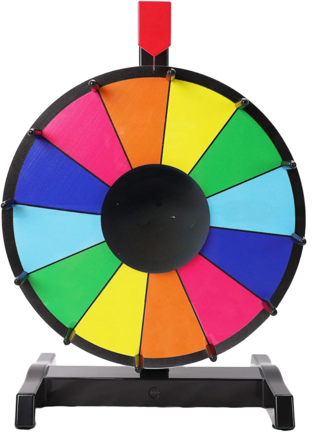a spinning prize wheel